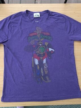 Mighty Morphin Power Rangers Purple Graphic Tee - Men's Casual Shirt